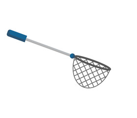 Illustration of a fishing net on white background. Vector illustration. EPS 10.