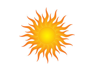 Sun on a white background
