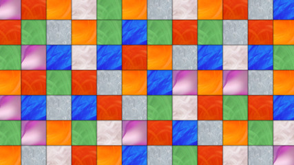 Multicolored squares background
