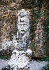 Fototapeta na wymiar Strange place with totems, Crimea