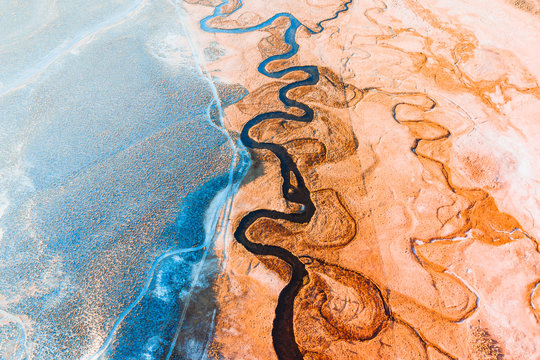 Aerial of the Owens river