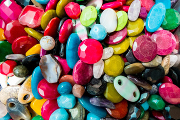 Fototapeta na wymiar Colorful beads for jewelery making.