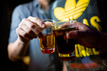 bartender pouring beer