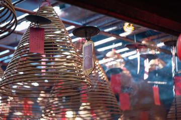 Naklejka premium Jesus Light and the hanging incenses