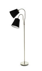 Stylish floor lamp on white background. Idea for interior design