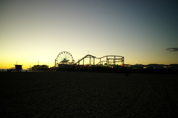 santa monica pier abends