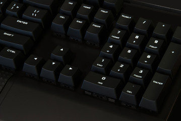 Black keyboards, technology. keys