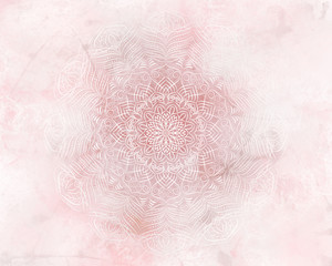 Pink Abstract Mandala Light Background