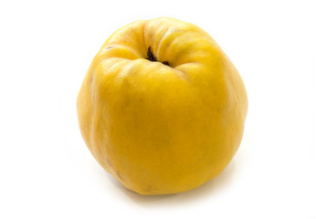 Fresh quince isolated on white background