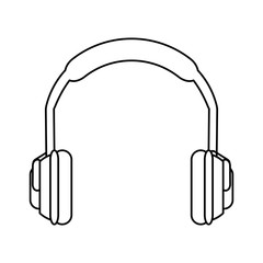 Construction earphones equipment black and white