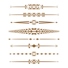 Decorative elements and page decoration. Vector set
