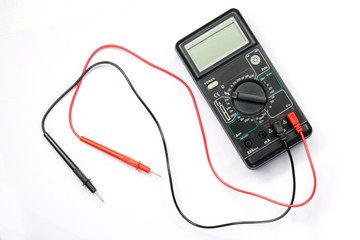 voltmeter on white background