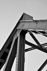 Steel structures in black and white