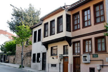 Fototapeta na wymiar Bursa, Turkey, 01 May 2012: Historic Building at Muradiye