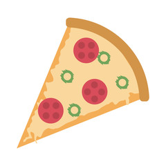 Delicious pizza piece