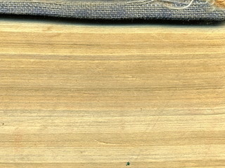 Yellowed pages of the old dilapidated book. Old book.