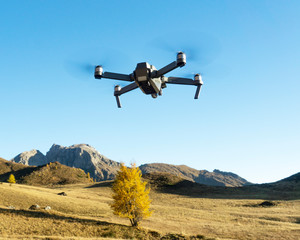 Fototapeta na wymiar a drone in the alps