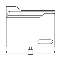 Folder and network black and white