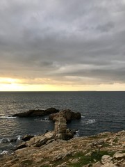 Cliff of the c&ocirc;te sauvage, britanny, France.