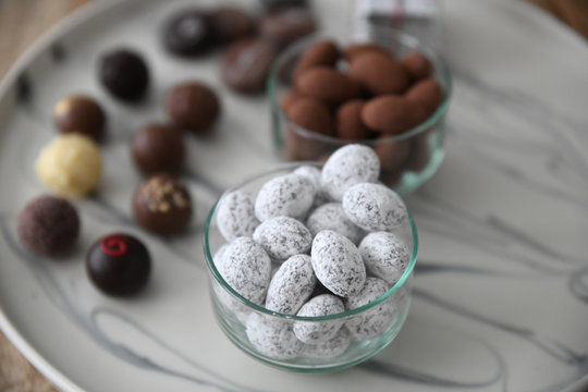 An assortment of chocolates