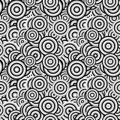 Abstract geometrical circle pattern background design - color vector illustration from concentric rings