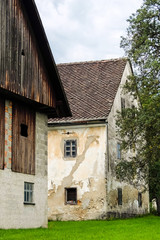 Fototapeta na wymiar View of an old house in austrian village.