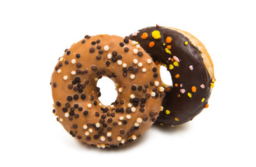 donuts in glaze isolated