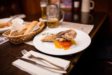 food in the restaurant