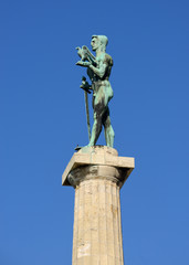 The Victor monument, Kalemegdan, Belgrade, Serbia. Erected in 1928 to commemorate Serbia's victory over Ottoman and Austro-Hungarian Empire during the Balkan Wars and the First World War