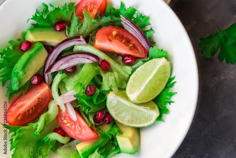 Wall mural fresh salad in bowl