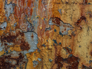 Abandoned old factory, rusty walls