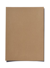 Fototapeta premium Sheet of brown cardboard on a white background