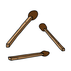 Paper matches icon. Vector illustration of a match. Hand drawn matchbox.