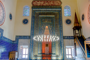 Bursa, Turkey, 01 May 2012: Green Mosque also known as Mosque of Mehmed I, is a part of the larger complex. © Kayihan