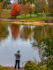 fishing by the lake