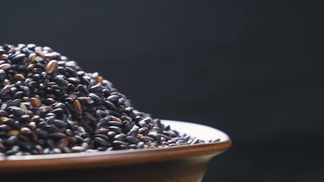 Thai black jasmine rice or Rice berry