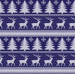 Christmas New Year's winter seamless festive Norwegian woolen knitted pattern