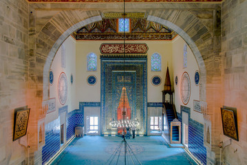 Bursa, Turkey, 01 May 2012: Green Mosque also known as Mosque of Mehmed I, is a part of the larger complex.