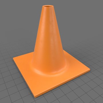 Orange traffic cone