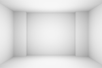 Abstract white empty room simple illustration
