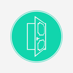 Door vector icon sign symbol