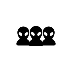 a team of black alien icon