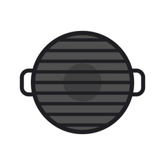 Barbeque Black Grill. Isolated Vector Illustration