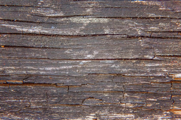 Simple eco rustic old vintage wooden desk texture. Close up of wall made of wooden planks. Top view, flat lay, copy space, mock up