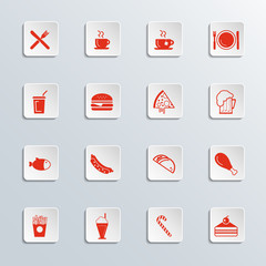 Fast food icon set - Junk Food icons