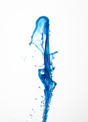 Fototapeta premium water splash with a lot of drops on a gray background
