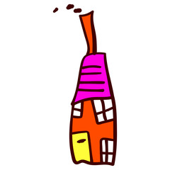 House in the style of childrens drawings
