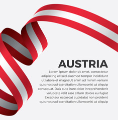 Obraz premium Austria flag, vector illustration on a white background