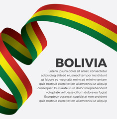 Bolivia flag, vector illustration on a white background