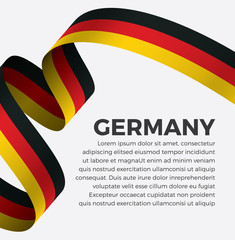 Germany flag, vector illustration on a white background